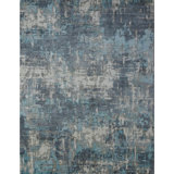 Contemporary One-of-a-Kind Rectangle 6 X 9 Hand Knotted Area Rug