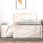 Lit plateforme simple en bois avec lit gigogne escamotable, armoire de rangement, blanc crème-133706026