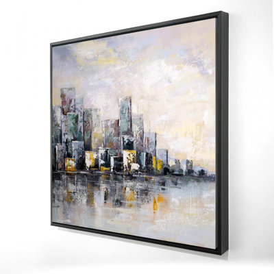«Abstract Cityscape in the Morning», reproduction d'art sur toile encadrée pour la maison