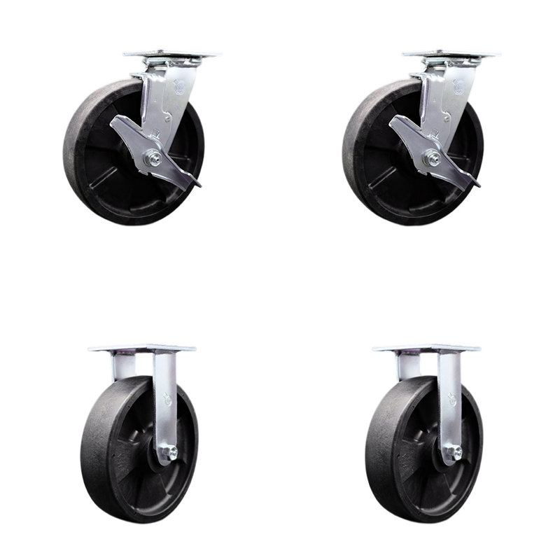 4 Piece Glass Filled Nylon Caster Set