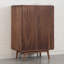 Commode d'appoint avec rangement en noyer noir