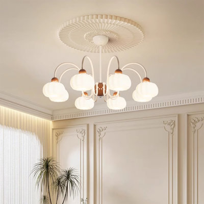 Lampe suspendue en fer de style français avec abat-jour en acrylique