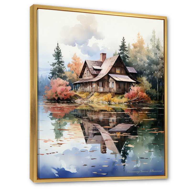 Reproduction sur toile de Palk Hotel Lodges Serenity Retreat, H 32 po x l 24 po x P 1 po, Cadre flottant doré