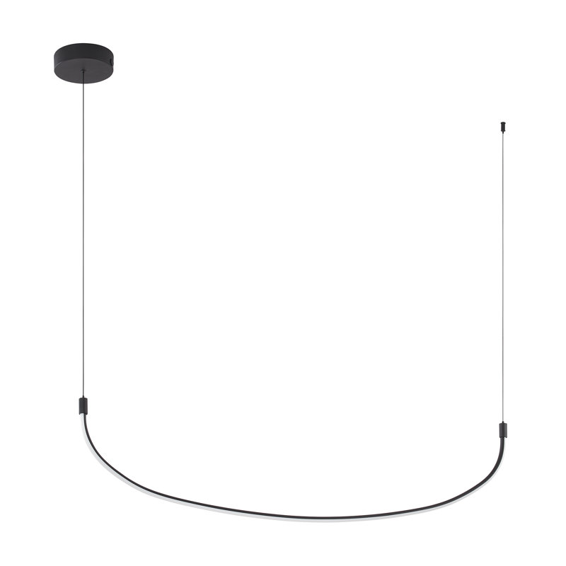 Talis 1 - Light LED Pendant, Black, 11.75" H x 47.25" W x 0.88" D