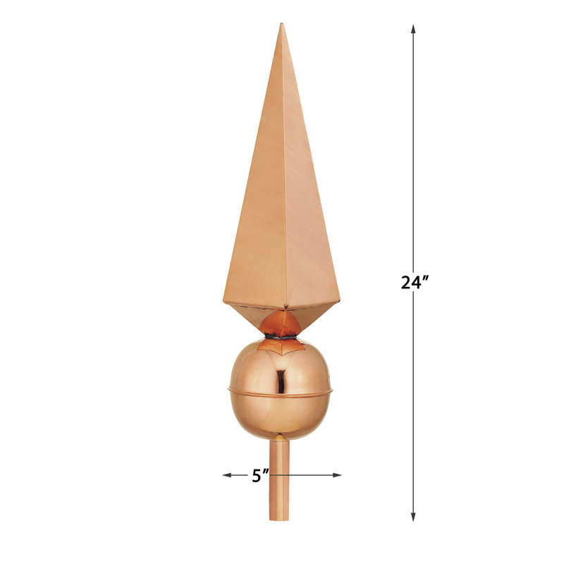 Metal Rooftop Finial, Copper