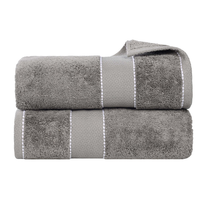 Abrianna Egyptian Giza Cotton Bath Sheet, Charcoal