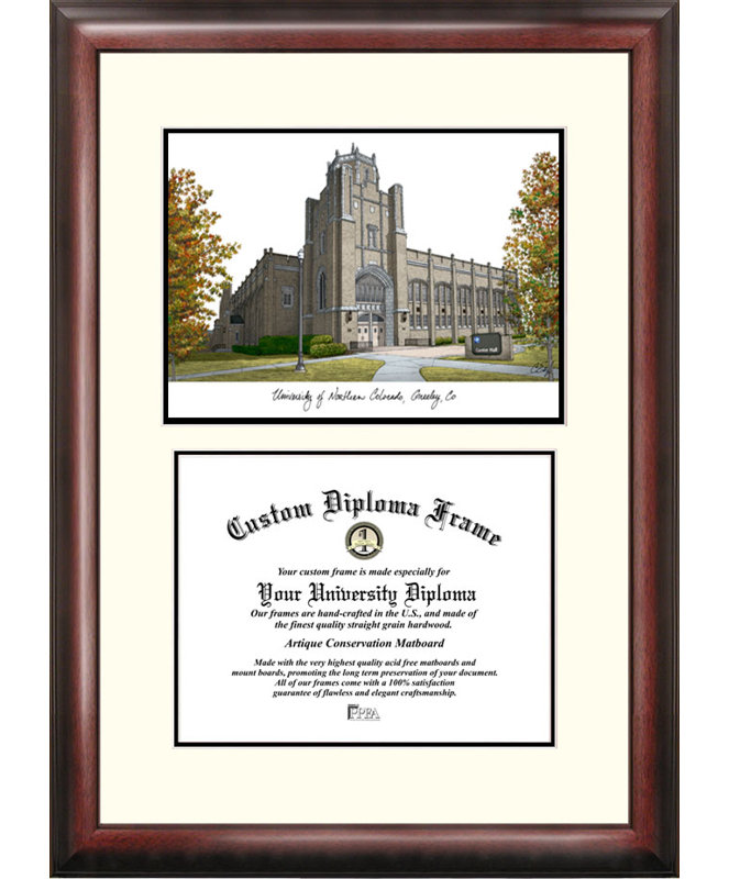 Cadre de diplôme pour lithographie northern colorado ours NCAA