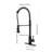 Pull Out Matte Black Faucet For Commercial Sink, Stainless Steel Kitchen With , Smooth Operation