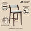 Tabouret de comptoir en chenille Evalyn-532100132