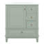 Meuble-lavabo de 30 po avec lavabo simple, armoire de salle de bain moderne avec une porte et une tablette à fermeture douce et trois tiroirs-128646961