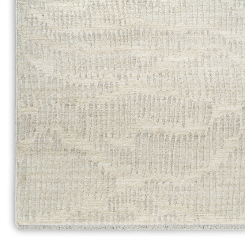 Tapis d'intérieur ivoire Calvin Klein CK079, Rectangle 7 pi 10 po x 9 pi 10 po
