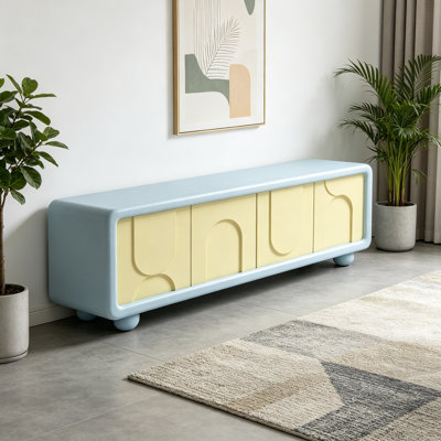 Meuble télé simple de style crème