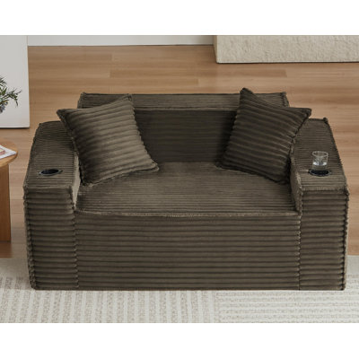 2 Seater Sofa Boneless Couches, Modern Sofa For Compact Living Rooms, Apartments, And Offices