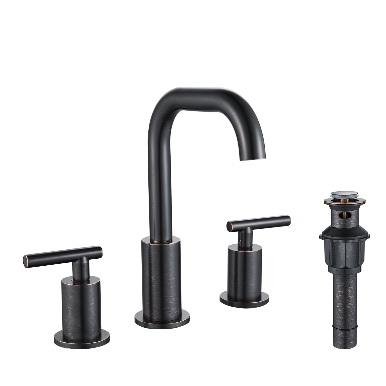 Widespread Bathroom Sink Faucet with Drain, Oil Rubbed Bronze
