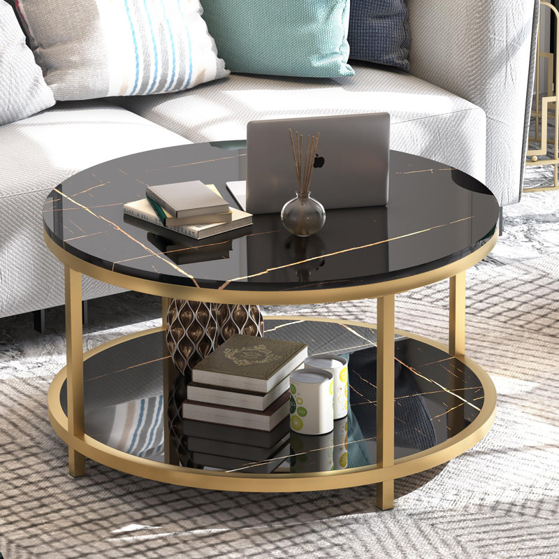 Table basse, Or, Noir