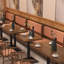 Banc rembourré en similicuir Retro Simple Cafe