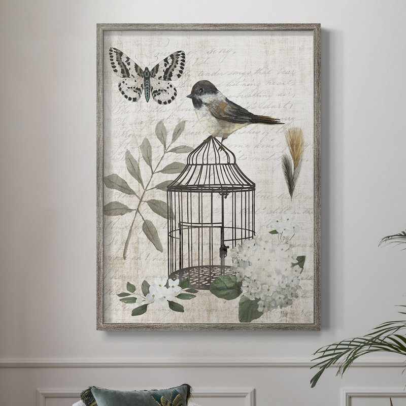 «Vintage Menagerie II», reproduction encadrée - bois massif