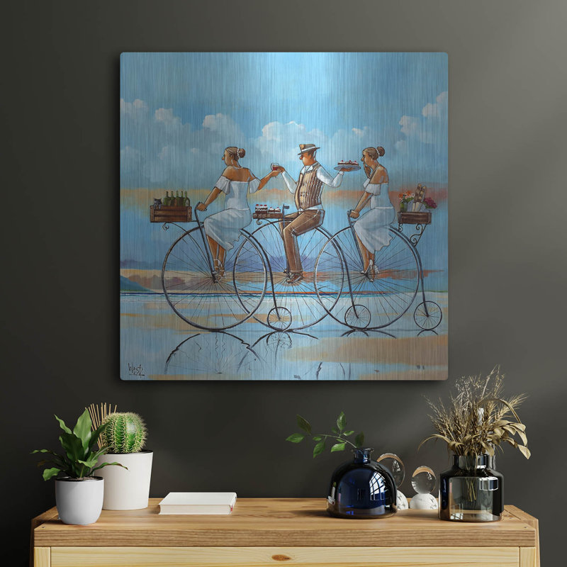 Art mural en métal Winston Porter «Joy Ride IV» par Ronald West, H 24 po x l 24 po