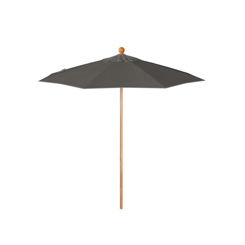 Parasol en bois de teck 7,5 pi, Gris anthracite