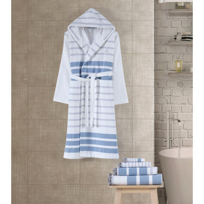 100% Cotton Gender Neutral Above Knee Bathrobe with Pockets and Hood for Kids