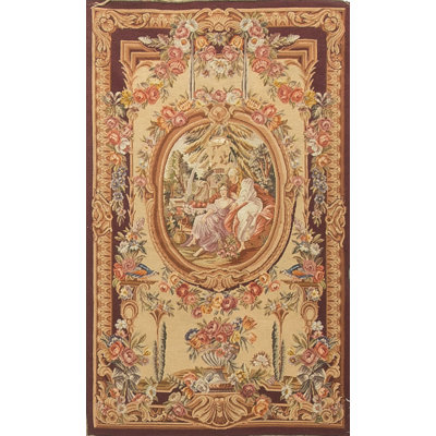 Hand Woven Wool Floral Area Rug