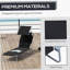 Chaise longue pliante ajustable avec parasol Outsunny pour la détente à la plage, au camping et dans la cour arrière