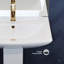 Sublime Two-Piece Glossy White Ceramic Rectangular Pedestal Sink-101370110