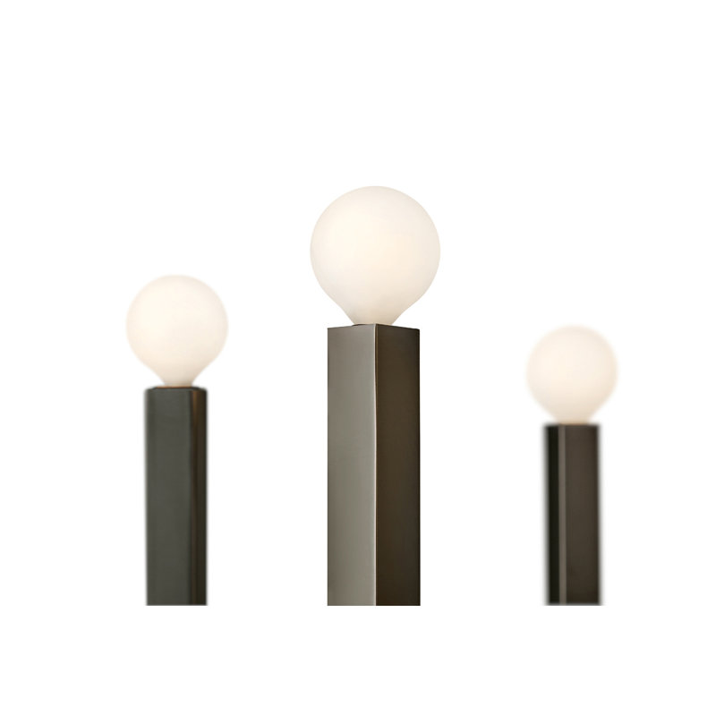 6 - Light Dimmable Geometric Chandelier, Black Oxide, 27"