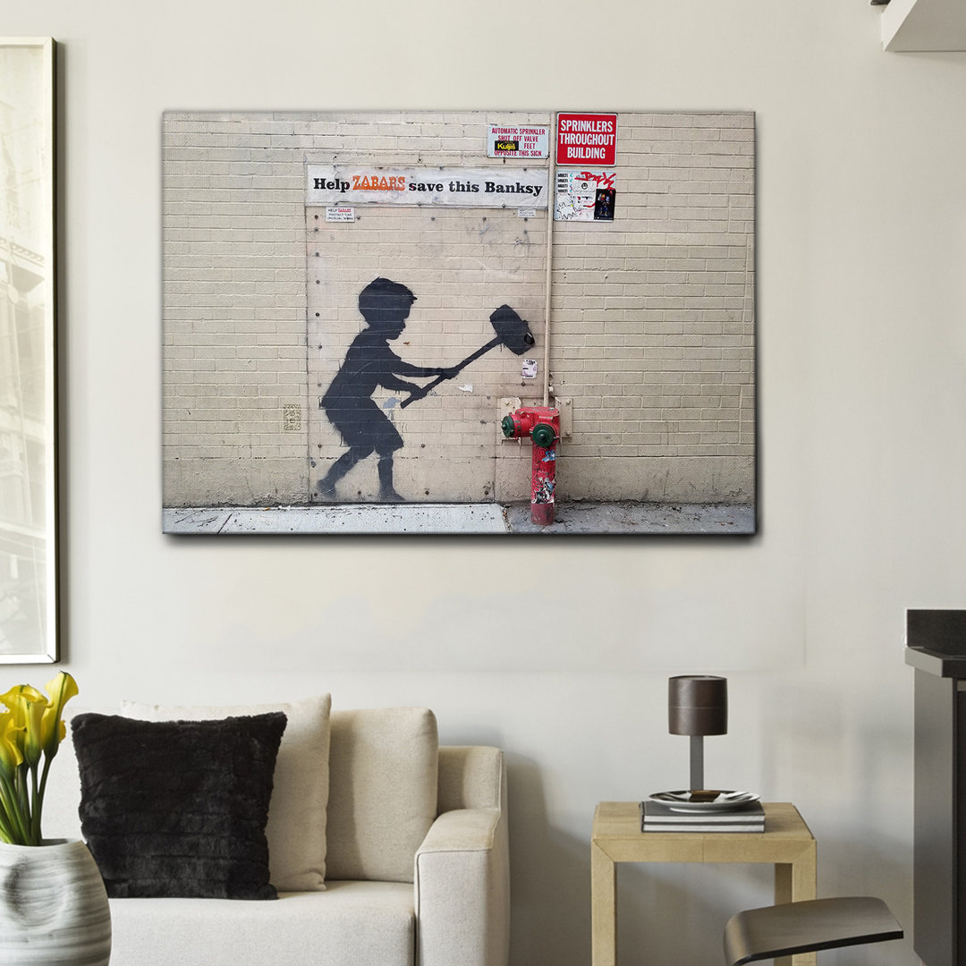 Leinwandbild Bambino Martello von Banksy