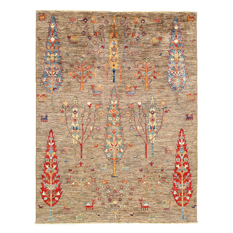 Abstract Area Rug in Gray