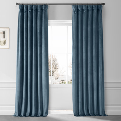 Loria Plush Velvet Blackout Curtain Panel