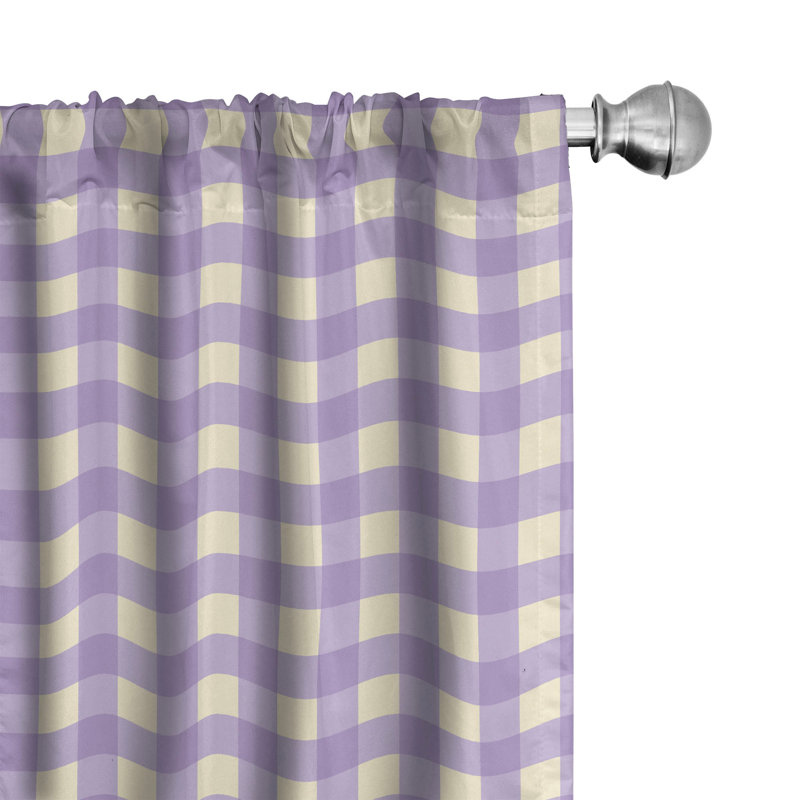 Rideaux 4 panneaux East Urban Home Gingham, L 56 po x L 84 po