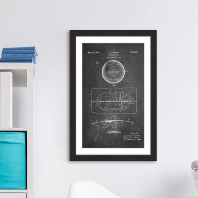 " Basketball 1925 Chalk " Graphic Art Print