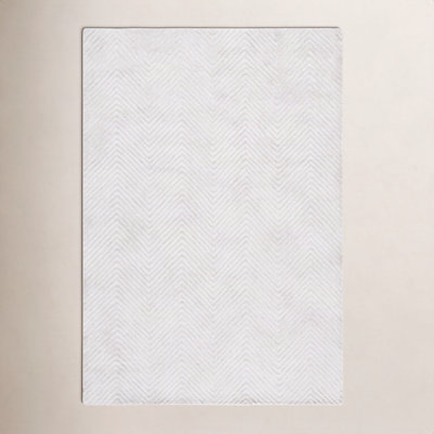 Hand-Tufted Wool Chevron Rug