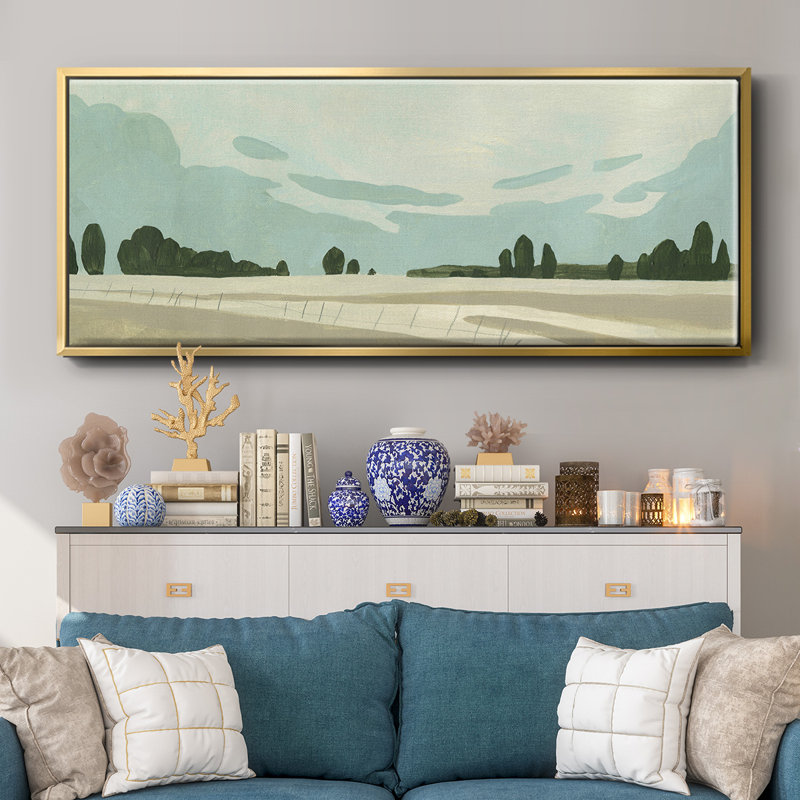 Farmland Study III- Framed Canvas, 24" H x 60" W