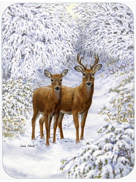 East Urban Home Two Deer Glass Cutting Board