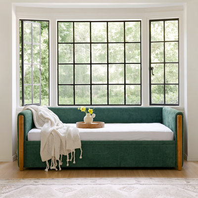 Strata Upholstered Chenille with Trundle Bed