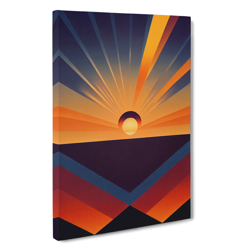 Fascinating Abstract Sunset - Wrapped Canvas, 60cm H x 40cm W