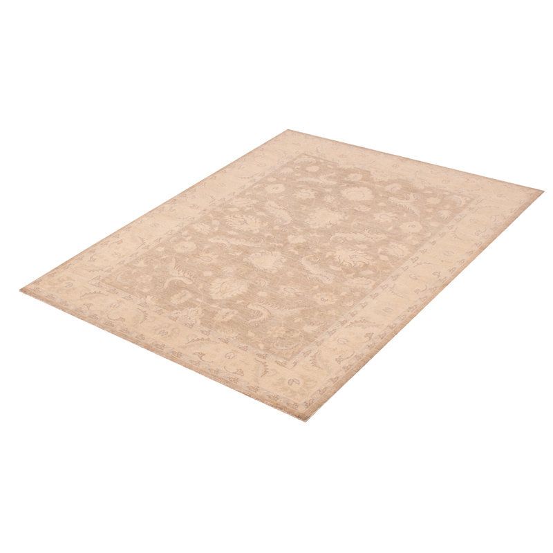 One-of-a-Kind 5' X 6'6" New Age Wool Area Rug in Taupe