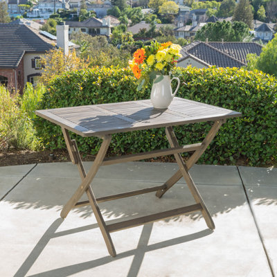 43,5 po, table pliable, mobilier de patio, mobilier d'extérieur
