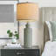 Lampe simple en céramique vert médiéval de 24,75 po convenant au couloir, au salon, à la chambre à coucher et au bureau