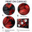 Décoration murale marguerites monochromes rouges et noires I - marguerites-1637652361-1637652366
