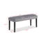 1pc gris noir banc salle à manger tissu de velours tissu d'ameublement de salle à manger meubles en bois