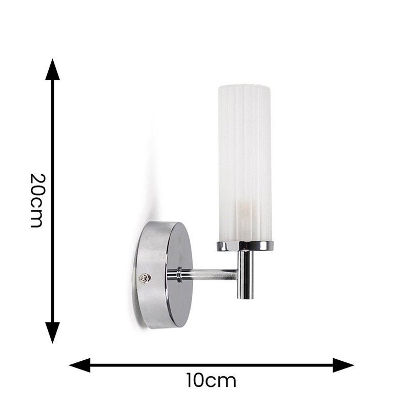 Adiell Glass Armed Sconce, No, Chrome