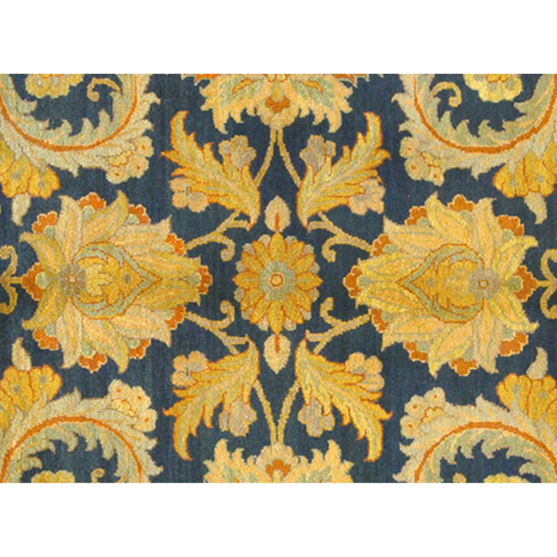 Tapis rectangulaire en laine noué à la main