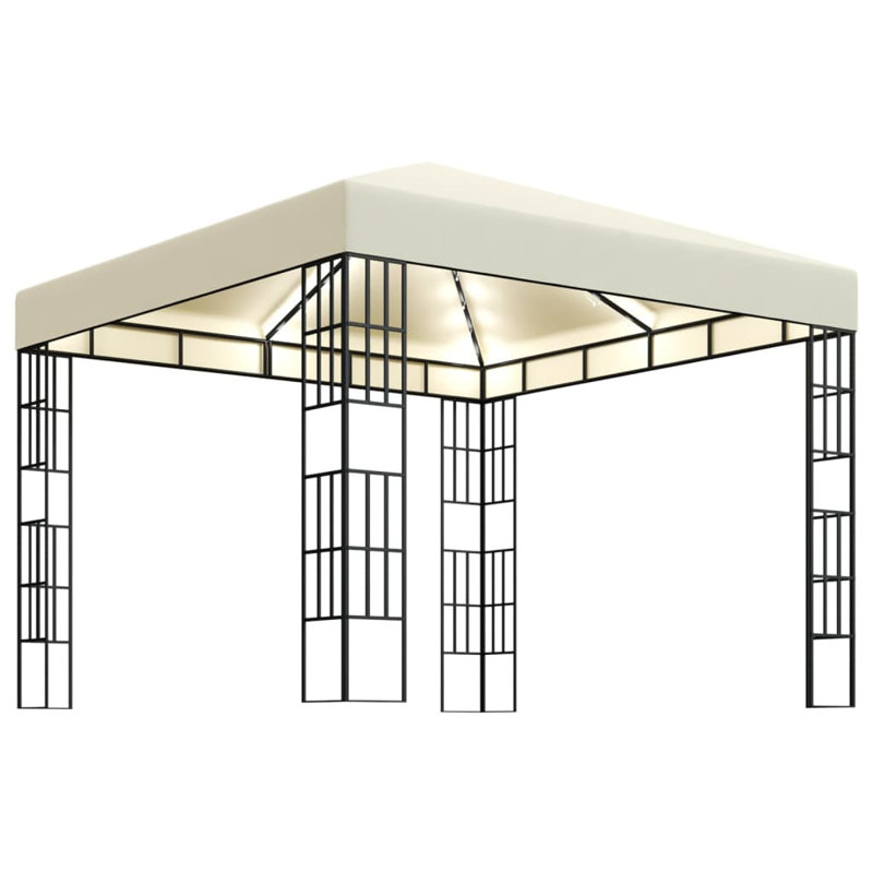 Numa 3m x 3m Steel Pop Up Gazebo, Cream