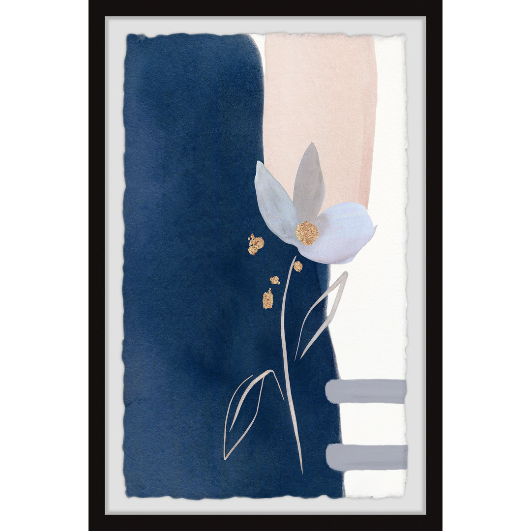 'Beautiful Flower and Shapes' - Picture Frame Painting Print on Paper