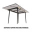 Ensemble de table de salle à manger extensible moderne avec panneau de fibres à densité moyenne et conception en métal pour la cuisine