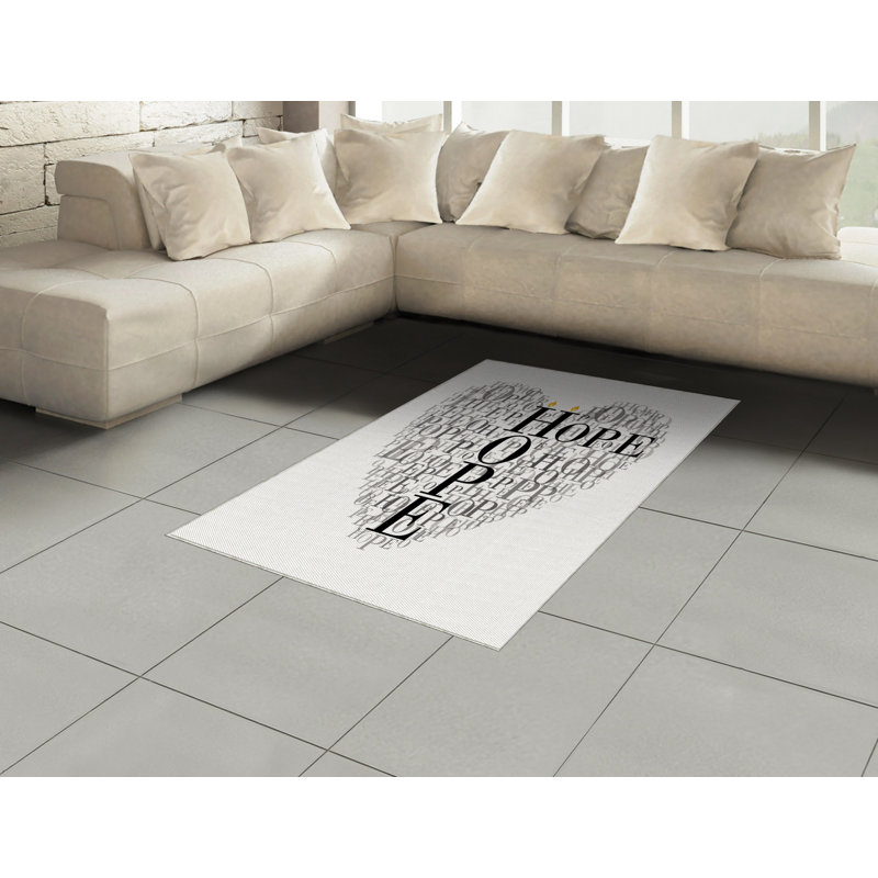 Hope High Density Long Fiber Poly Threads Decorative Area Rug Carpet, Rectangle 4' x 5'8"