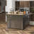 Versatile Triple-Cabinet Rolling Kitchen Island For Enhanced Culinary Experience